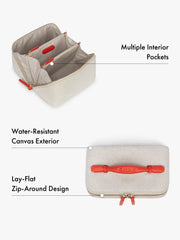 Colette Lay-Flat Canvas Toiletry Bag