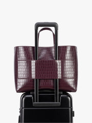 Haven 16" Laptop Tote in Croc-Embossed