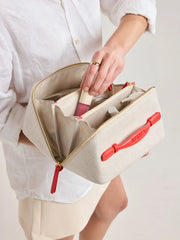 Colette Lay-Flat Canvas Toiletry Bag