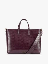 Haven 16" Laptop Tote in Croc-Embossed